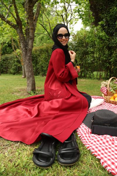 Claret Red Abaya L