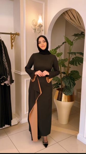 Siyah Volanlı Elbise